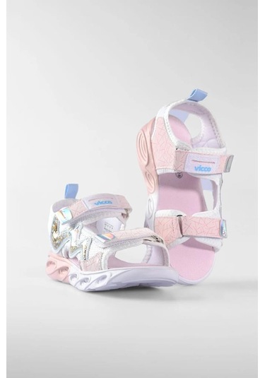 Vicco Legendy 332.p25y.179 Kız Çocuk Işıklı Sandalet Beyaz 26-30 Beyaz