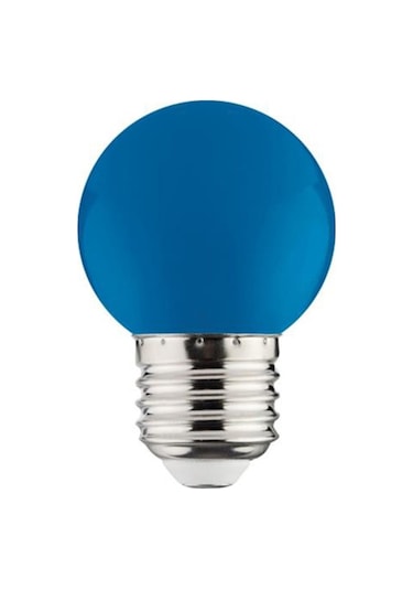 10'Lu Paket Global 1W E27 Mavi Led Lece Lambası
