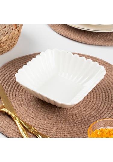 Porsima 1750n Porselen Kase Kare Desenli Derin Salata Kase 16cm
