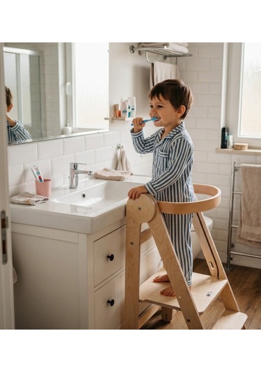 Missidea Vista Katlanır Öğrenme Kulesi Natural Ahşap