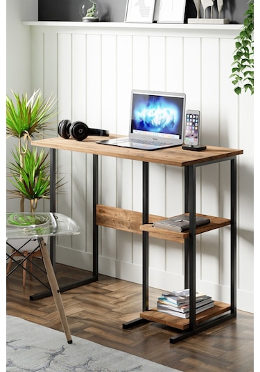 Msr2 Metal Ayaklı Bilgisayar Çalışma Masası- Çam Msr2 Çam