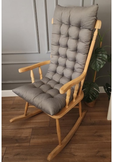 Altınpamuk Lüx Antrasit Sallanan Sandalye Minderi Selen Bağcıklı 120X50Cm (Sadece Minder) Antrasit