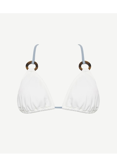 Yargıcı Toka Detaylı Bikini Üst 25ykbw1021b 037 Ekru