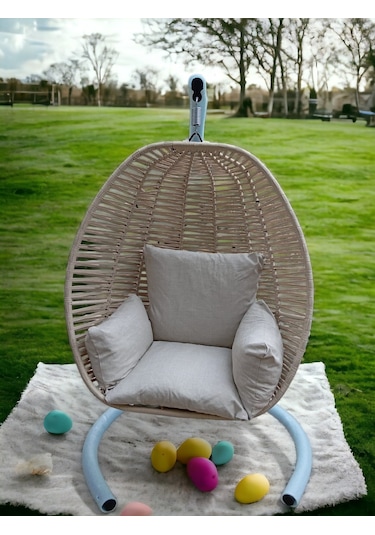 İstanbulmob Bahçe Balkon Salıncak Krem