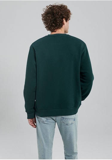 Mavi - Mavi Logo Baskılı Yeşil Sweatshirt 0611716-81570 Yeşil