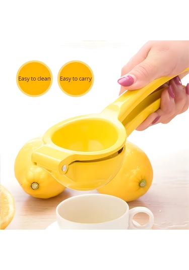2'si 1 Arada Mutfak Manuel Limon Sıkacağı Alüminyum Portakal Sıkacağı Meyve Presi Kelepçe Aletleri Çok Fonksiyonlu Yemek Kelepçesi Aksesuarları Sarı