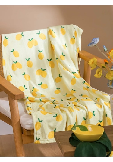 Karışık Limon Baskılı Tv Battaniyesi 100x150 Cm