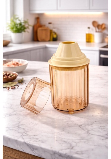 Decorev 3lü Erzak Saklama Kabı 900 Ml Kahverengi