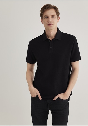 Mavi - Siyah Polo Tişört 0612521-900 Siyah