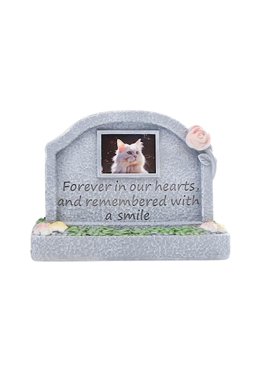 Homyl Evcil Hayvan Anıt Anıtı Reçine Kedi Mezar Taşı Kayıp Altın