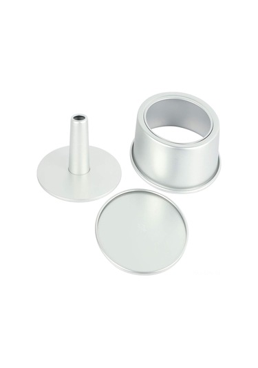 Maiyame 8 İnç Gümüş Renkli Alüminyum Yuvarlak Boş Tahta Kek Kalıbı Tek Parça Gümüş