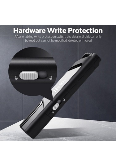 Netac U336 Usb3.0 16gb U Disk Taşınabilir Yüksek Hızlı Yazma Korumalı Usb Flash Sürücü Geniş Uyumluluk Siyah
