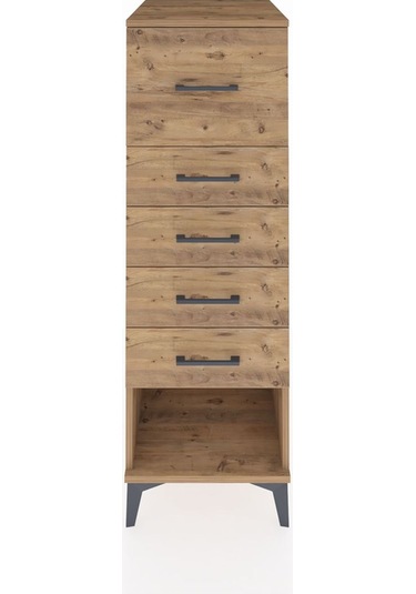 Kronos Dolap 5 Çekmeceli 44x59x134 Çam-çam Çam