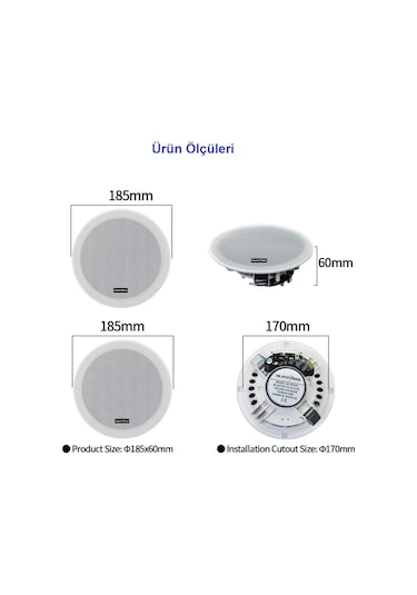 Surpass SP-BT610 Alçıpan Tavan Bluetooth Hoparlör