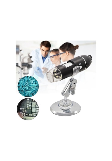 Techtic Dijital Mikroskop 1600x Tekstil Baskı Cilt Saç Analiz