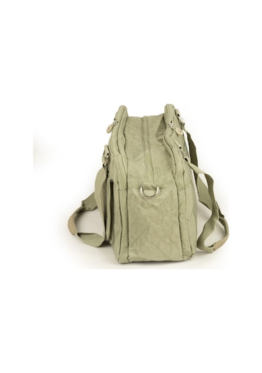 571 Krinkıl/klinkır Su Geçirmez İthal Kumaş Çok Gözlü Anne Okul Postacı El Omuz Çantası K. Bej 9-5c Koyu Bej