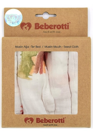 Beberotti 4'lü Müslin Bebek Ağız Bezi 25x25 Cm 102 Tekli