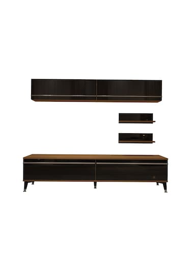 Decoraktiv Eko 5 Mdf Std Silver Tv Ünitesi Tv Sehpası Ceviz - Siyah