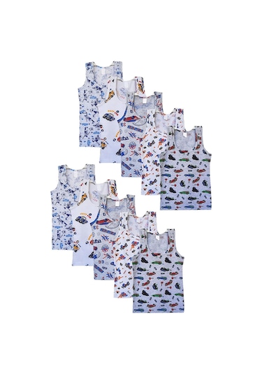 Tutku Erkek Çocuk Renkli Atlet Pamuklu Askılı Empirme 6'lı