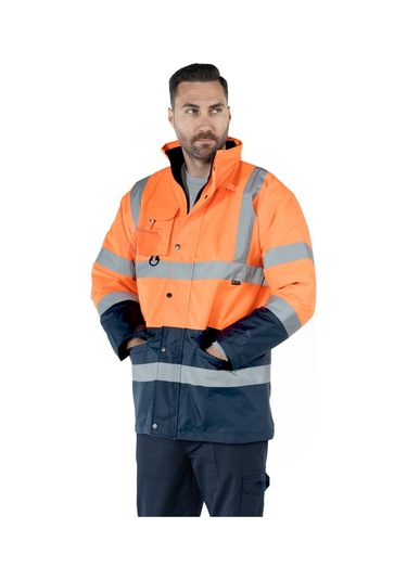Çift Renkli Hi - Vis Kaban Turuncu - Lacivert