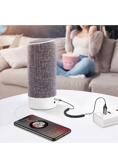 Cbtx Ugreen Araba Bluetooth 5.0 Adaptörü Usb 3.5mm Aux Ses Müzik Kablosuz Alıcı Eller Serbest Adaptörü