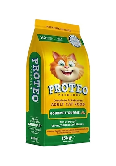 15 Kg Proteo Premıum Yetişkin Gurme Kedi Maması