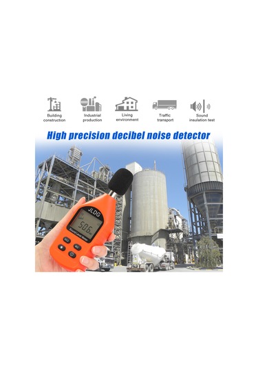 Singree Jd-118 Dijital Gürültü Ölçer, 30-130db Hassas Oran, Lcd Ekran, Taşınabilir Çevre Testeri Pil Hariç