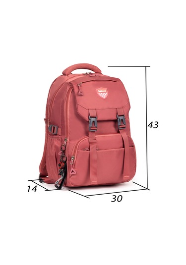 Güçlü Duruş, Maksimum Konfor: Tok Yapılı Günlük Sırt Çantası - Kırmızı Kırmızı