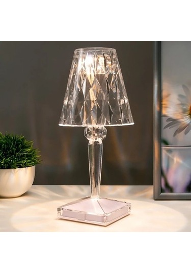 Kristal Led Şarjlı Masa Üstü Lamba Çok Renkli