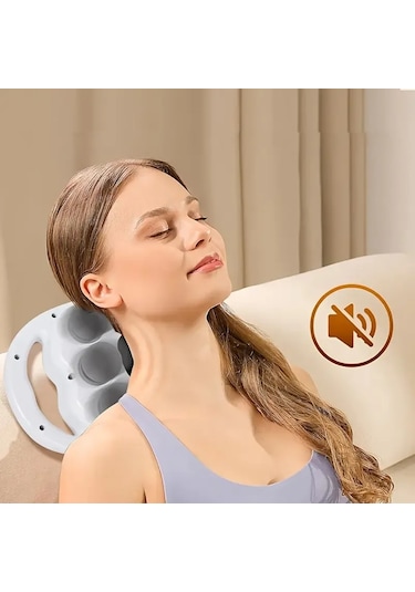 6 Başlıklı Şarjlı Isıtmalı Masaj Aleti 4741 Açık Mavi