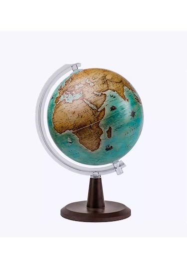 Gürbüz Antik Işıksız Modern Küre Dünya Haritası 30 CM