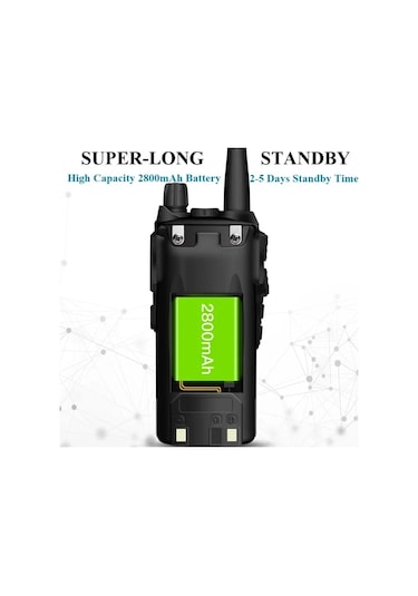Baofeng Uv-82 El Telsizi 8w 2800mah Type-c Batarya Kulaklık