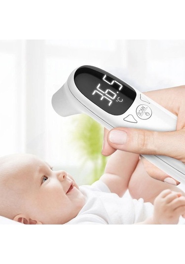 Besthome1 Çift Prob Dijital Termometre, Hassas Hızlı Alın/kulak Sıcaklığı Ölçer, Arka Aydınlatmalı Ekran