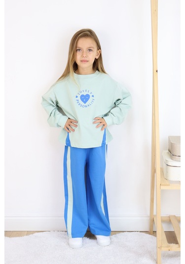 Kız Çocuk İspanyol Paça Basic Takım Yeşil