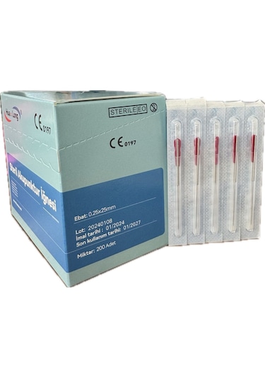 Akupunktur İğnesi Kuru İğne 0.25x25 Mm 200lük Paket 5 Kutu