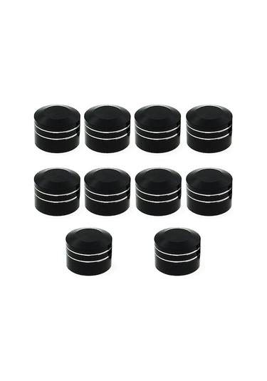 10 Adet Harley Davidson Motosiklet Cnc Alüminyum Bolt Kapakları - 10.5-12mm Siyah - Korumalı Ornamental Kapağı