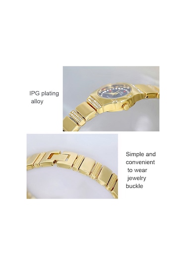 Sones Kadın Yuvarlak Kadranlı Bilezik Kuvars Kol Saati Siyah