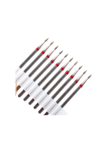 10 Adet Elmas Freze Kesicisi Tırnak Matkap Ucu Elektrikli Manikür Makinesi Tırnak Eti Temiz Dosyaları Ekipman Aksesuarları Araçları Transparent