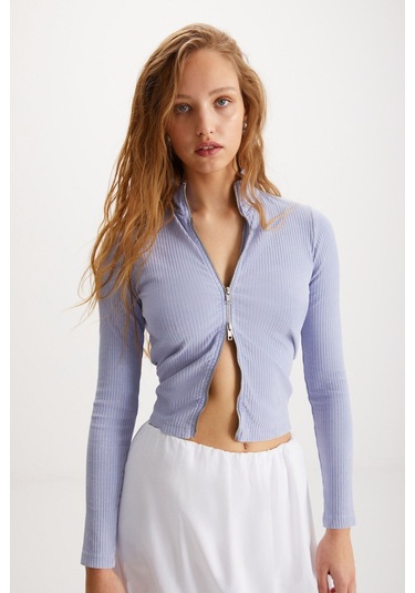 GRIMELANGE Rosalba Kadın Paraşüt Kumaş Beli Lastikli Dokuma Balon Beyaz Etek Beyaz