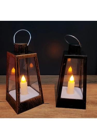 Dekoratif Pilli Led Mumlu Kandil Asılabilir Fener Diğer