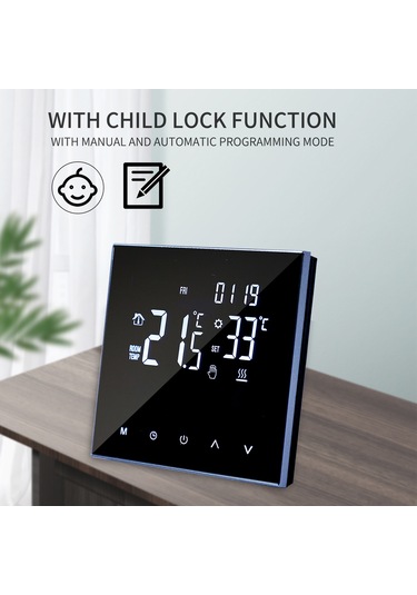 Ximistore9 Akıllı Programlanabilir Termostat - Wifi Destekli, Su & Gaz Kazanı Ve Yerden Isıtma Kontrolü 3a/16a