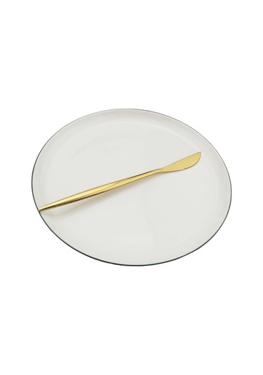 6 Adet Siyah Altın Tatlı Bıçak Seti Meyve Bıçağı Yemek Takımı Çatal Bıçak Takımı Ayna Paslanmaz Çelik Mutfak Sofra Takımı Sofra Gümüş Siyah & Gümüş Gümüş - Siyah