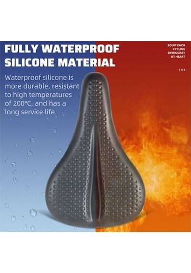 Ebitda West Bıkıng Yp0801206 Tamamen Su Geçirmez Silikon Bisiklet Selesi Şok Emme Koltuk Minderi Siyah Ergonomik Ve Rahat Siyah
