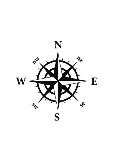 Pusula Araba Sticker siyah 17x17 CM