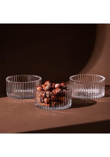 Porsima İstanbul 6 Parça Cam Çerezlik Sunum Magnolia-magnolya Kasesi Şeffaf