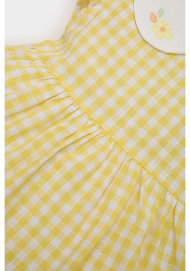 DeFacto Kız Bebek Bebe Yaka Kareli Kısa Kollu Poplin Yazlık Elbise C4536A525SMYL142 DeFacto Kız Bebek Bebe Yaka Kareli Kısa Kollu Poplin Yazlık Elbise C4536A525SMYL142
