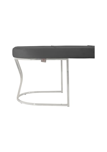 Viego Silver Collection- Gri Kapitoneli Chester Model Puf & Bench & Koltuk & Uzun Makyaj Puff & Yatak Ucu