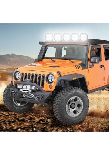 Off Road Arazi Aracı Ve Motosiklet Uyumlu 3 İnç Amber Sarı Renk Çalışma Ve Sis Lambası 2 Adet