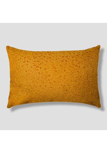 Sezyon Yuna Desenli 40 60 Hardal Kırlent Kılıfı Hardal