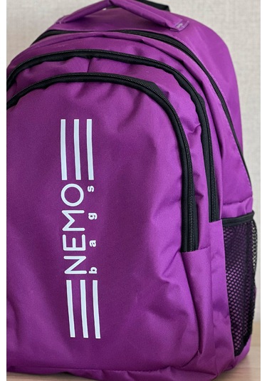 Nemo Bags Unisex Mor Sırt Çantası Büyük Boy Okul Spor Çantası